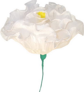 XL PAPER FLOWER WHITE 10" D