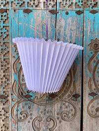Paper Lantern Pagoda Shape 16\" dia - WHITE